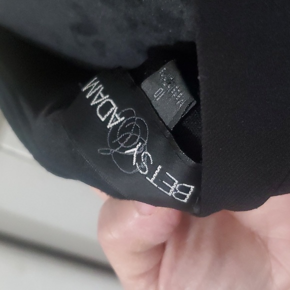 Besty Adam Womens Black Dress Asymmetrical Rhinestone Embellished Size: 10 - Picture 6 of 7